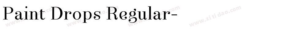 Paint Drops Regular字体转换